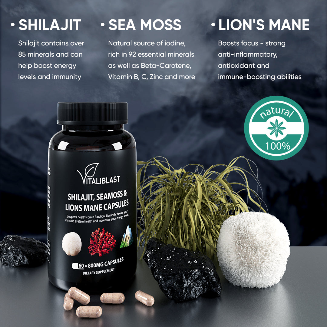 Vitali Blast® - SHILAJIT, SEA MOSS, LION'S MANE CAPSULES