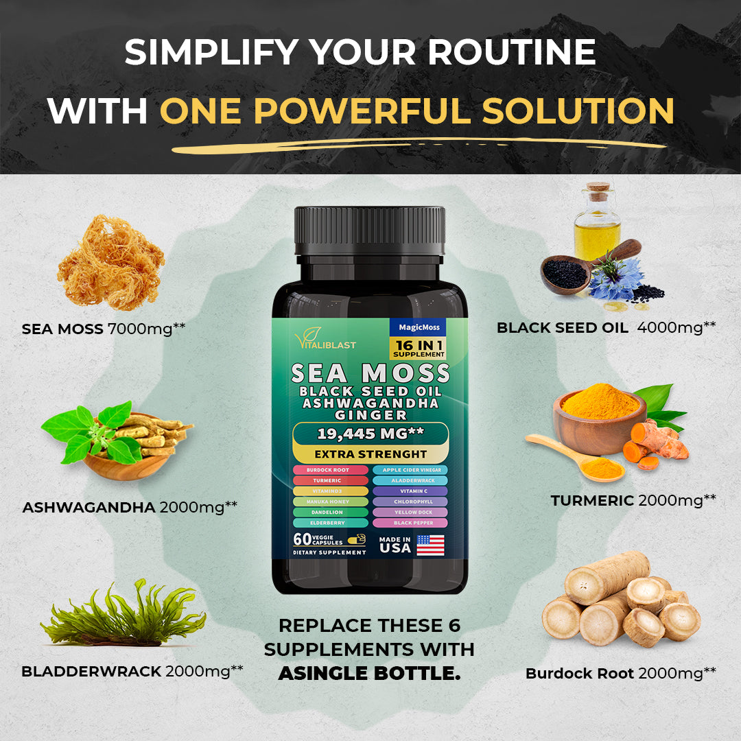 Sea Moss 16-in-1 Super Blend - 19,445MG