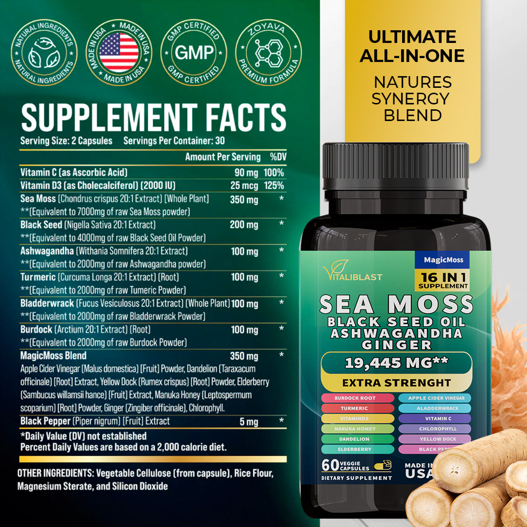 Sea Moss 16-in-1 Super Blend - 19,445MG