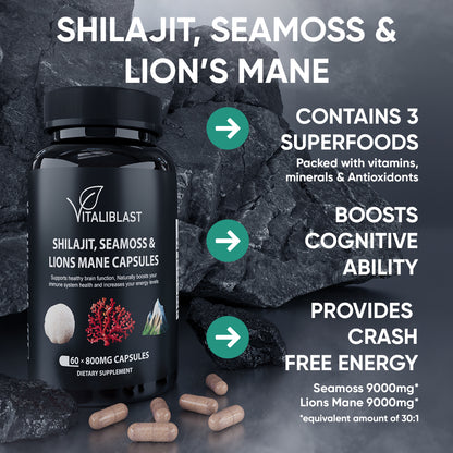 Vitali Blast® - SHILAJIT, SEA MOSS, LION'S MANE CAPSULES